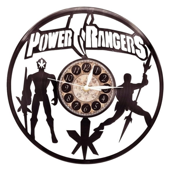 Power RANGERS vinyl record clock - Picture 1 of 2